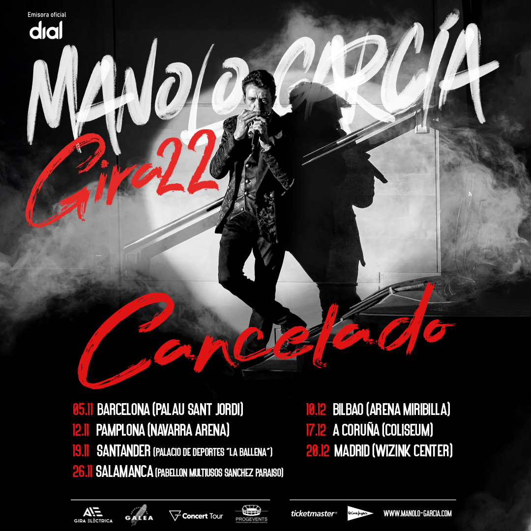 Cancelado el concierto de Manolo García en el WiZink Center