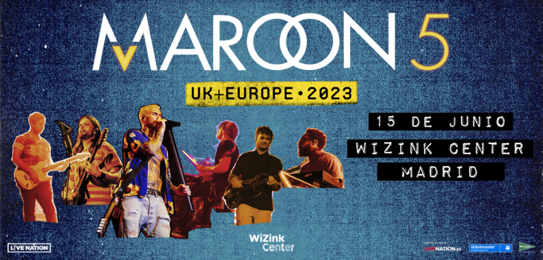 Maroon 5 pasará por el WiZink Center en junio de 2023