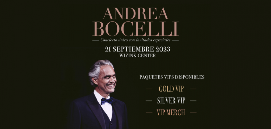 Vive una experiencia única en el concierto de Andrea Bocelli en el WiZInk Center