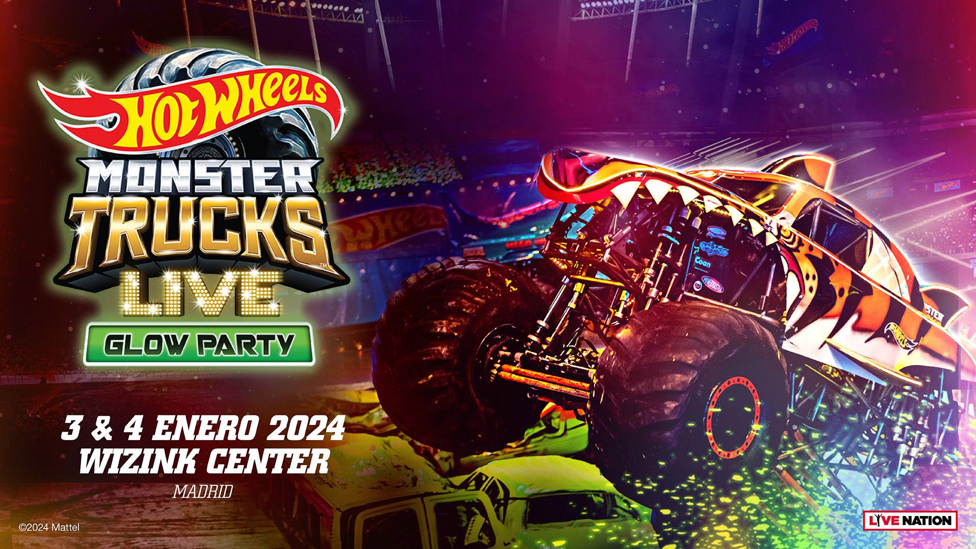 Hot Wheels Monster Trucks Live Glow Party vuelve en 2024