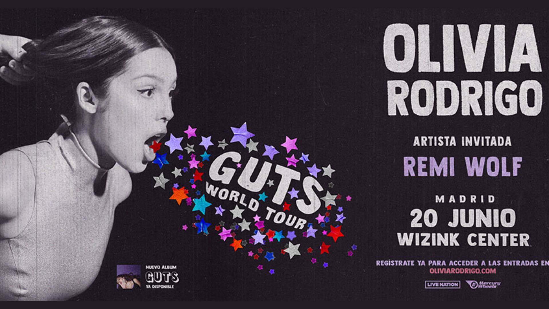 Olivia Rodrigo traerá al WiZink Center su GUTS World tour 2024.