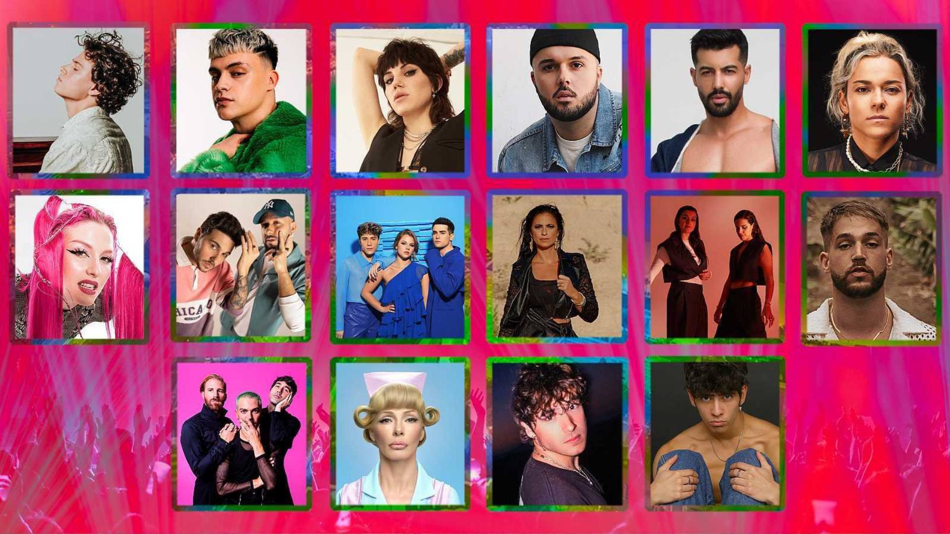 Los 16 temas candidatos a representar a España en Eurovisión
