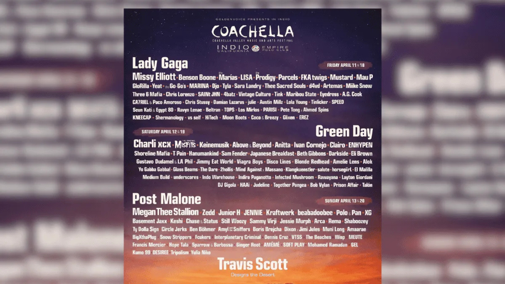Coachella 2025 Anuncia Su Cartel Movistar Arena