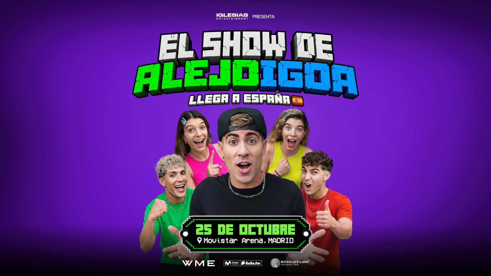 Alejo Igoa, el YouTuber en español más grande del mundo, lleva su show al Movistar Arena de Madrid