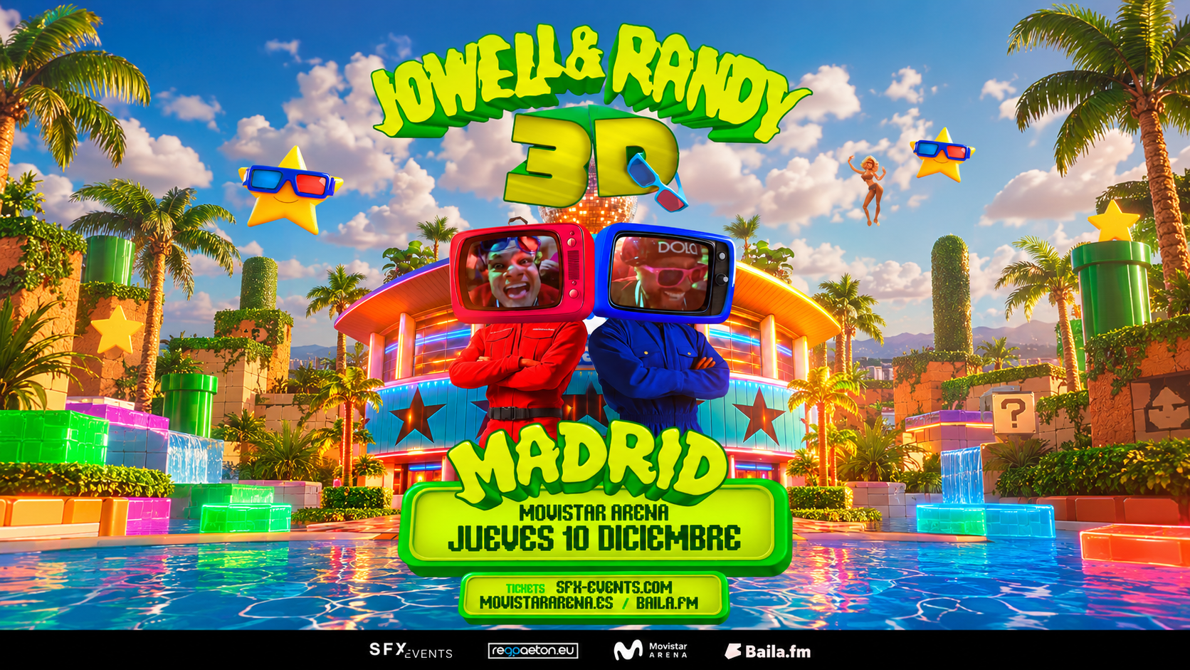 Jowell & Randy traerán su espectáculo 3D al Movistar Arena de Madrid el 10 de diciembre de 2026